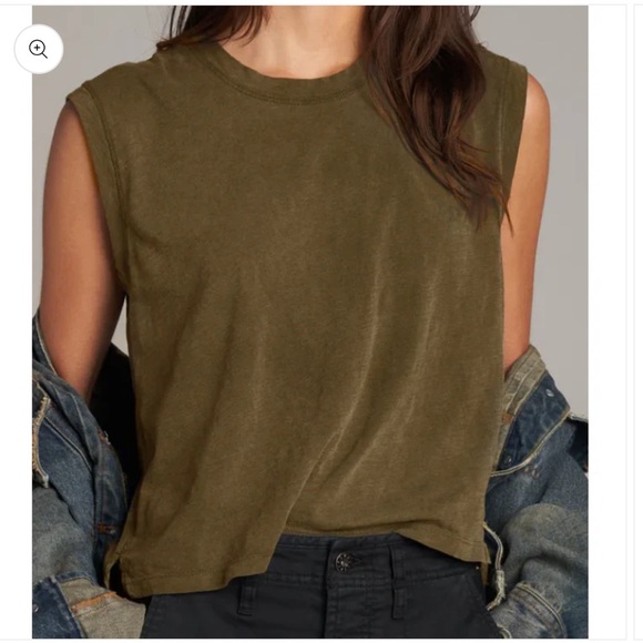 Rowan Tops - NWT 100% Cotton Rowan Green Muscle Tee